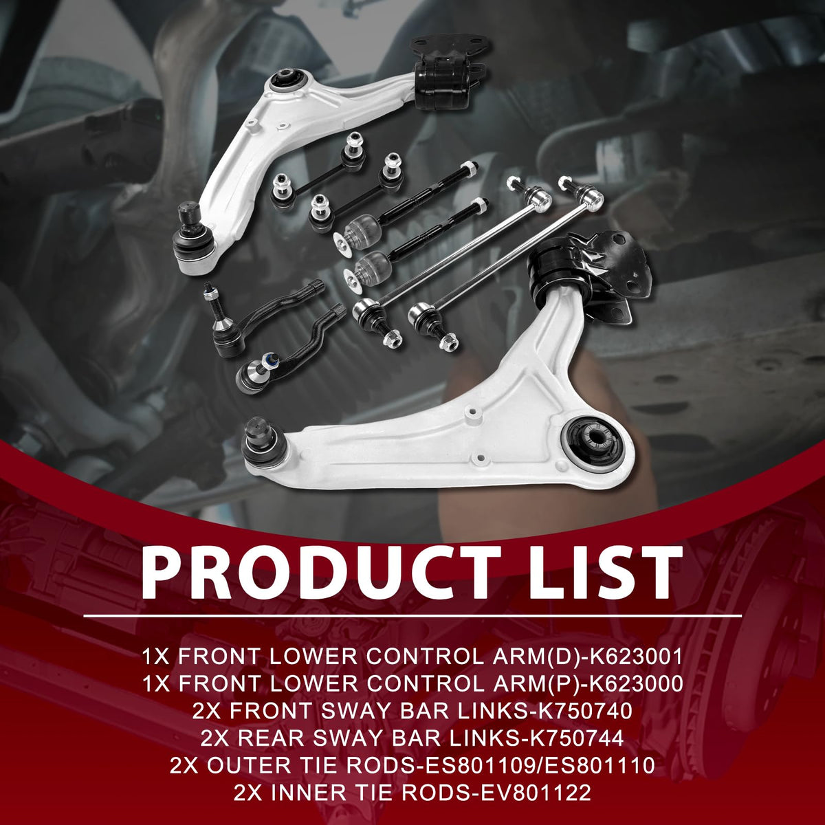 Frenzybro Control Arm Kit Fit for 2013-2019 Ford Fusion All Models