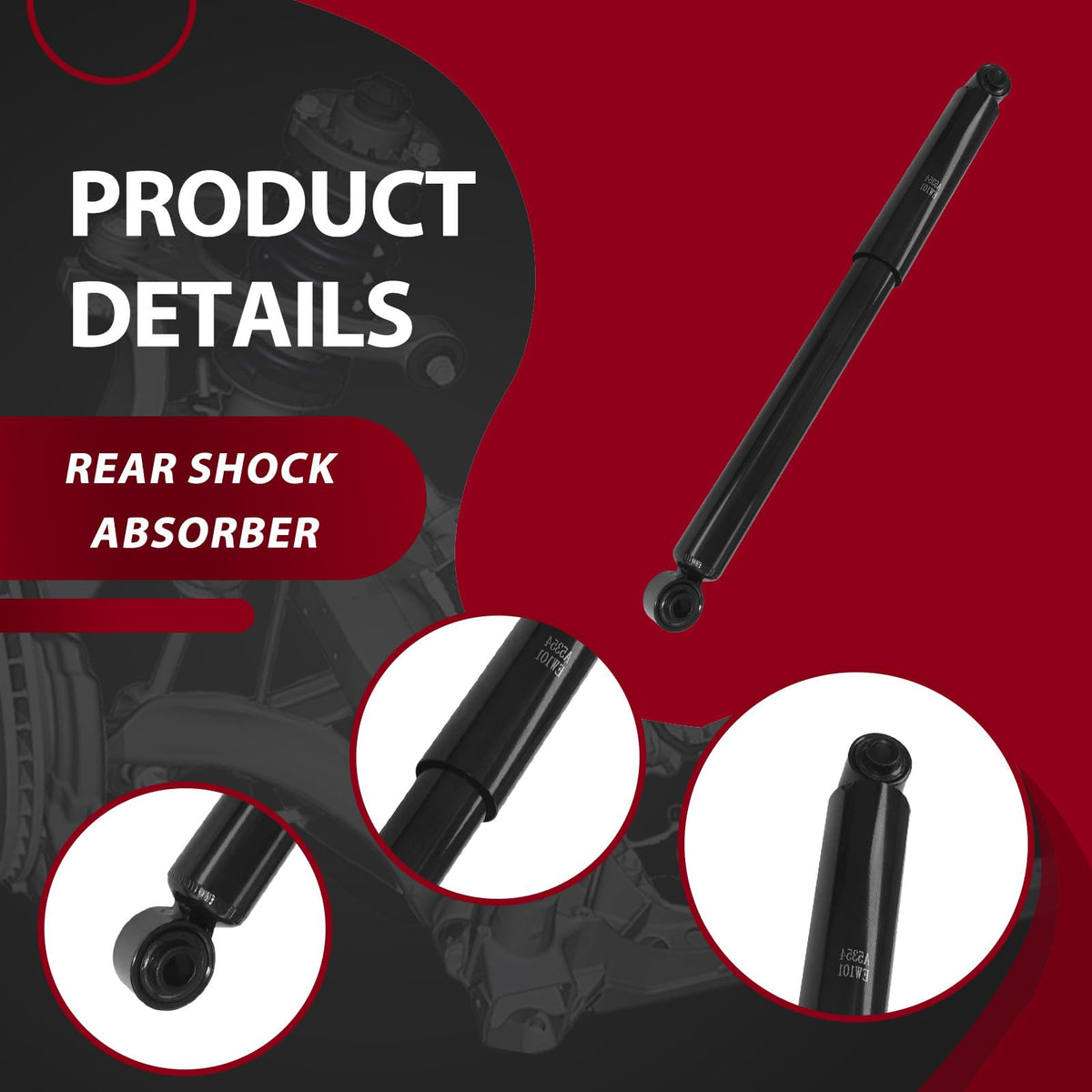Frenzybro 6Pcs RWD Front Rear Shock Absorbers Assembly Sway Bars Kit