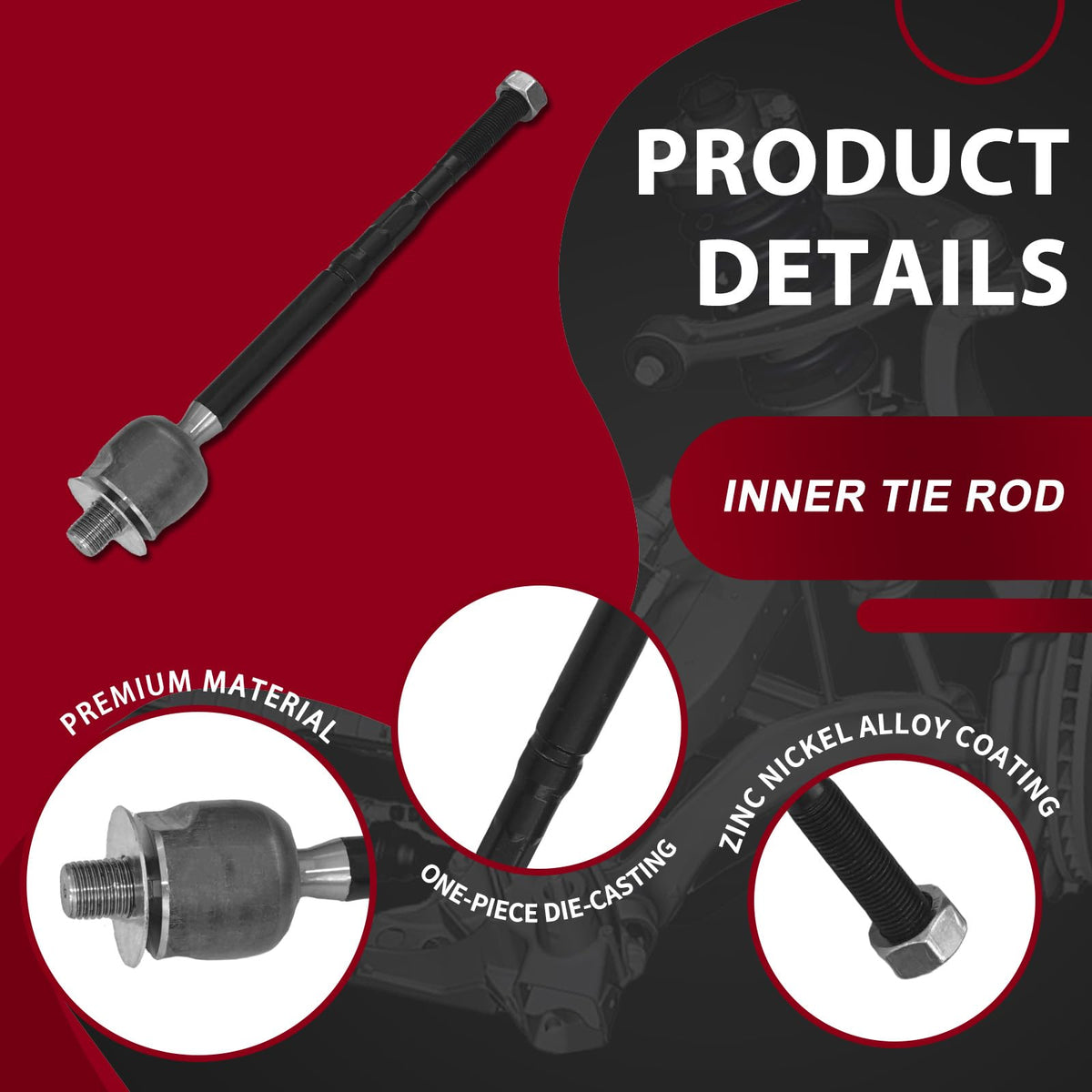 Frenzybro 10pcs Front Lower Control Arm Sway Bar Tie Rod Suspension Kit