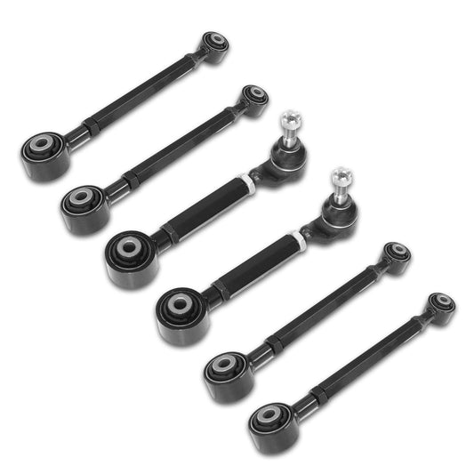 Frenzybro 6 Pcs Rear Lower Control Arm -2°- +4°Adjustable Camber Kit Compatible With Honda Accord 2003-2007, Acura TSX 2004-2