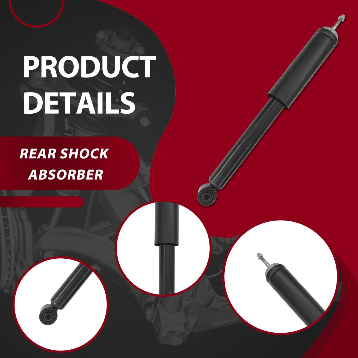 Frenzybro 6Pcs Rear Shock Absorbers Assembly Sway Bars Kit