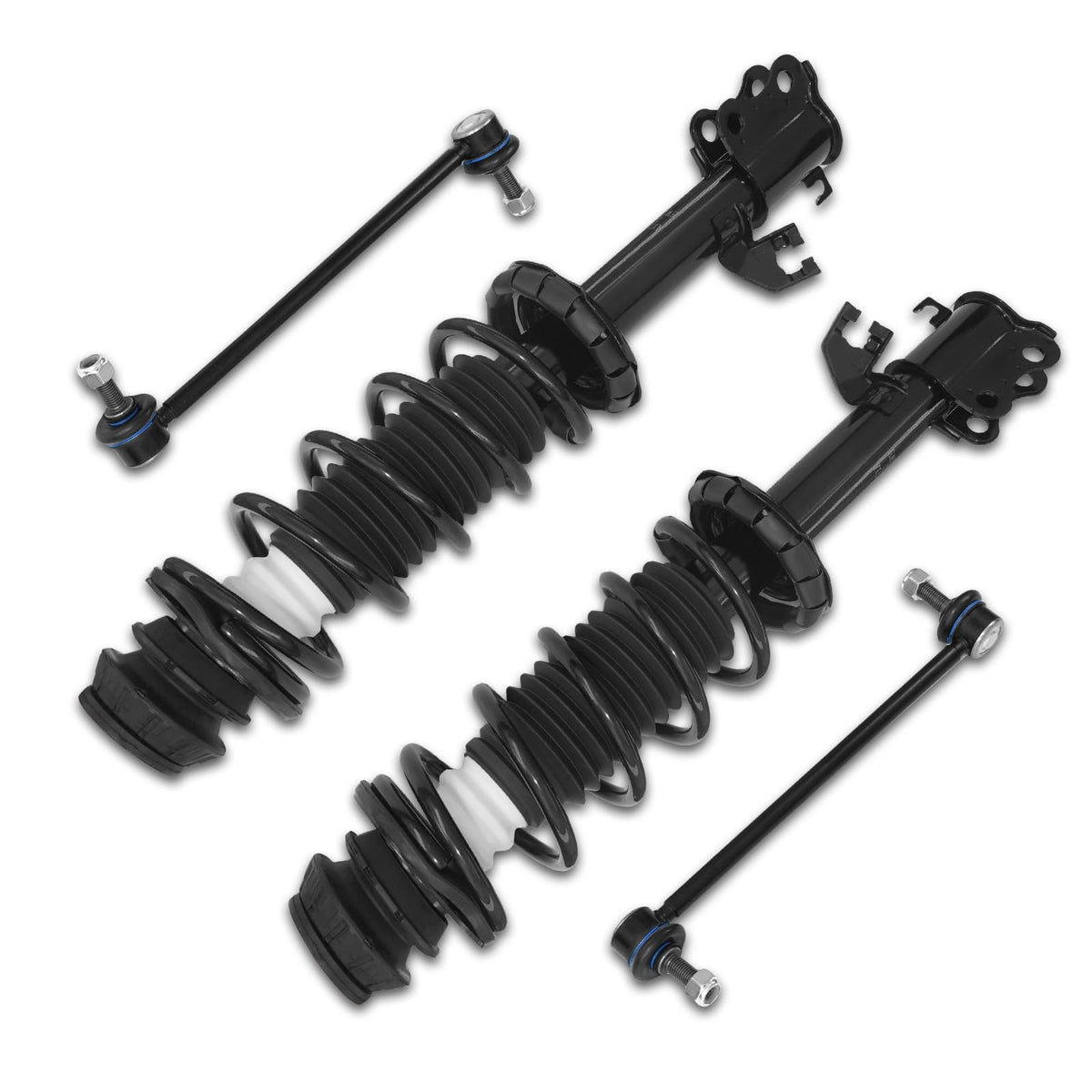 Frenzybro 4Pcs Struts w/Coil Spring Sway Bars Stabilizer End Link Kit