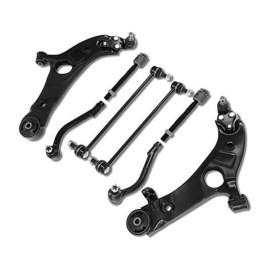 Frenzybro 8 Pcs Front Lower Control Arm Ball Joint Assembly Sway Bar Tie Rod Suspension Kit Replacement For 2015-2018 HYUNDAI
