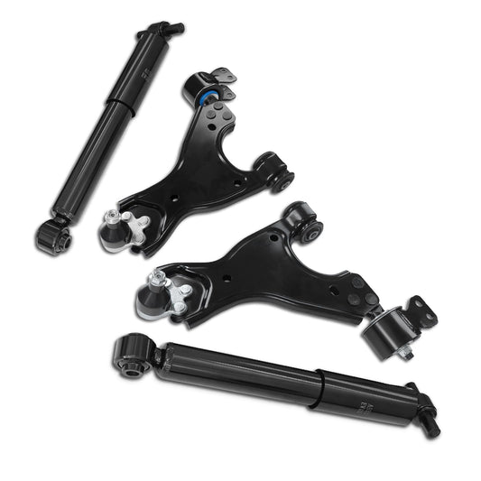 Frenzybro 4 Pcs Front Lower Control Arm Ball Joint Assembly Rear Shock Absorber Suspension Kit Replacement For 2008-2017 BUIC