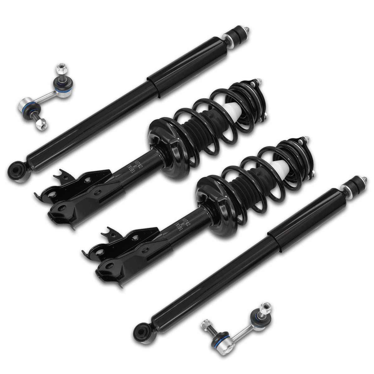 Frenzybro 6Pcs Front Struts Rear Shock Absorbers Sway Bars Kit