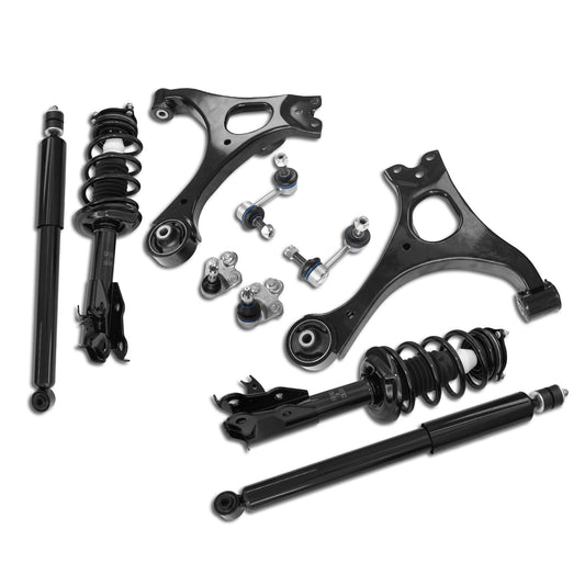 Frenzybro 10 Pcs Front Control Arm Rear Shock Absorber Suspension Kit