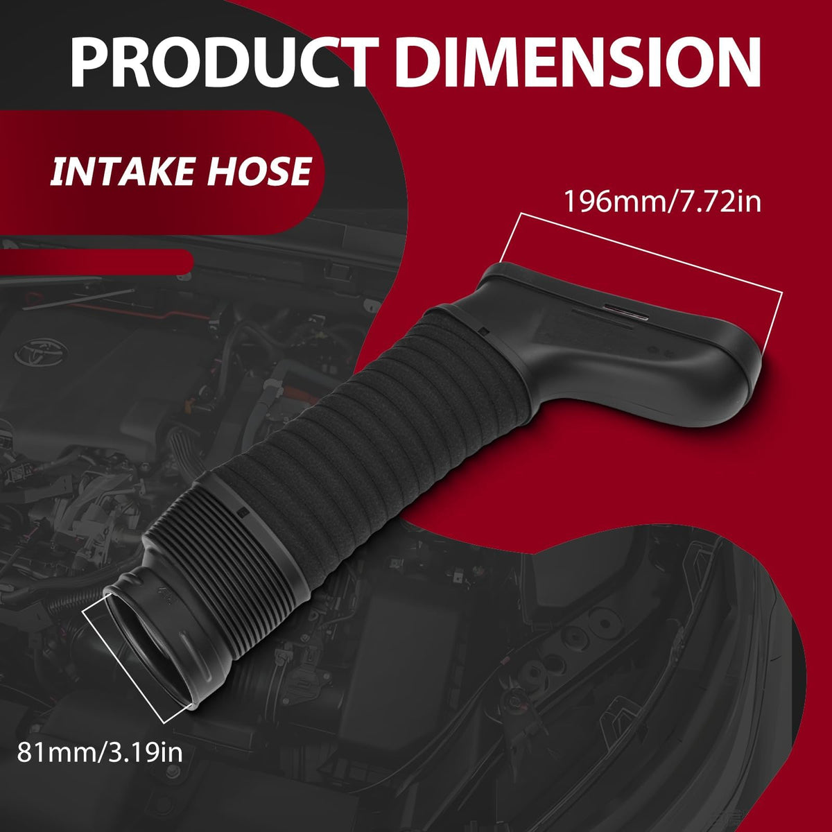 Frenzybro 2pcs Engine Air Cleaner Intake Hose 2720903582 2720903682 Compatible with Mercedes-Benz C300 2008-2012 C35 2008-201