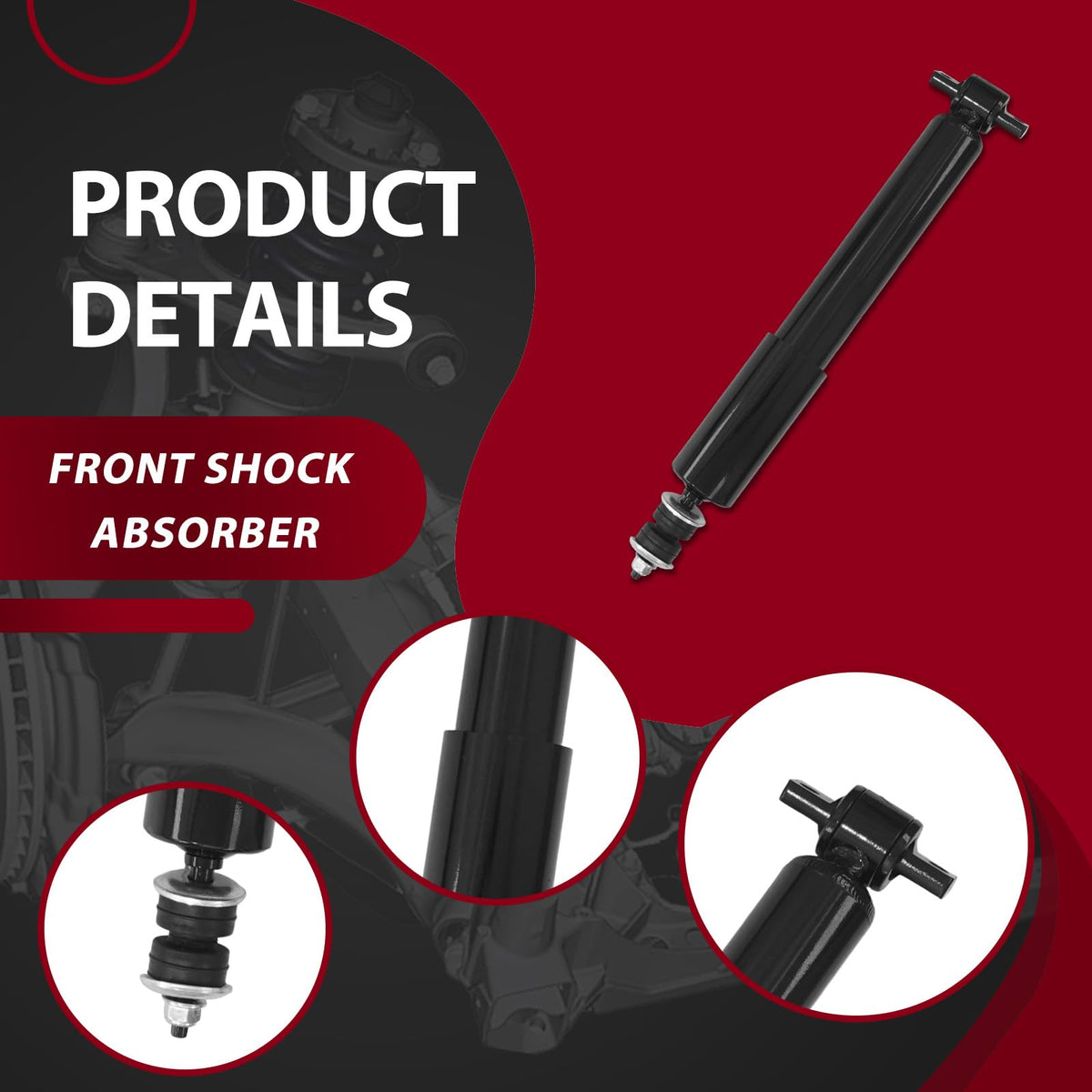 Frenzybro 6Pcs RWD Front Rear Shock Absorbers Assembly Sway Bars Kit