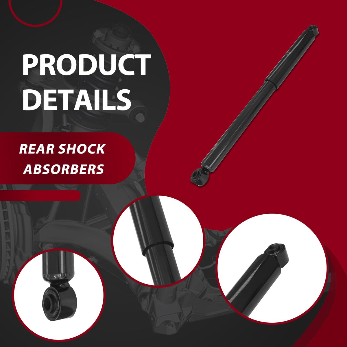 Frenzybro 6Pcs 2WD Front Struts Rear Shock Absorbers Sway Bars Kit