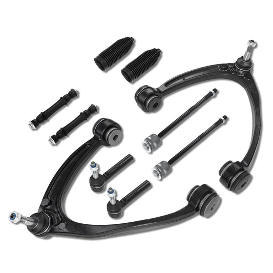Frenzybro 10pcs Front Upper Control Arm Tie Rod Sway Bar Suspension Kit