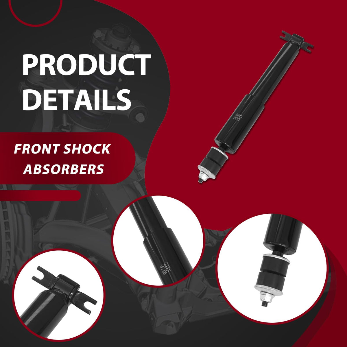 Frenzybro 6Pcs 2WD Front Struts Rear Shock Absorbers Sway Bars Kit
