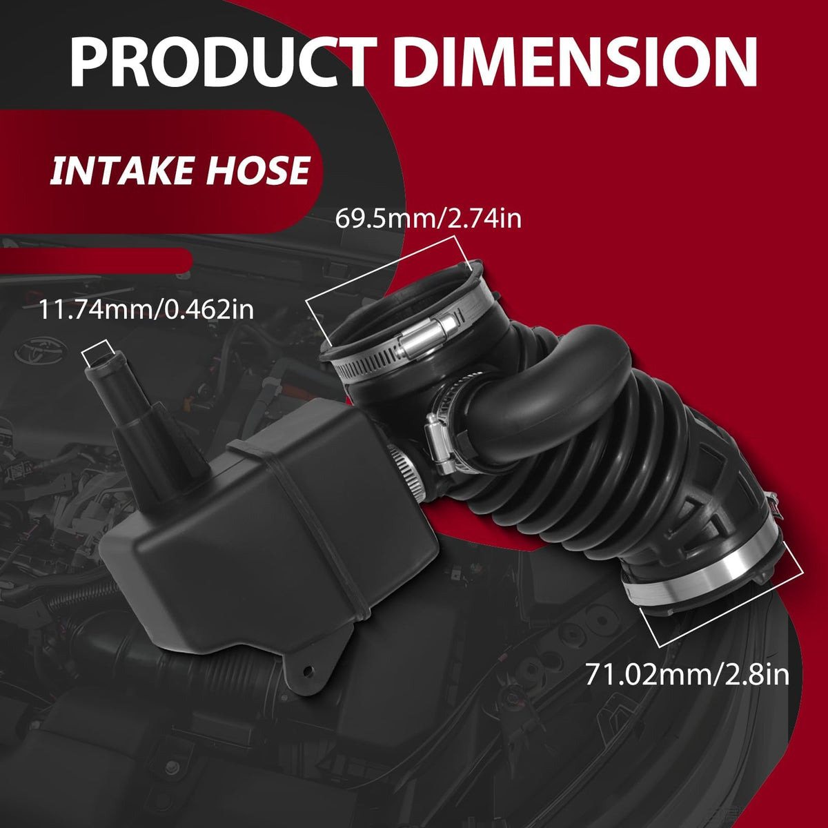 Frenzybro Engine Air Cleaner Intake Hoses 16576-ET00A Compatible with Nissan Sentra 2007 2008 2009 2010 2011 2012 Replaces# 1