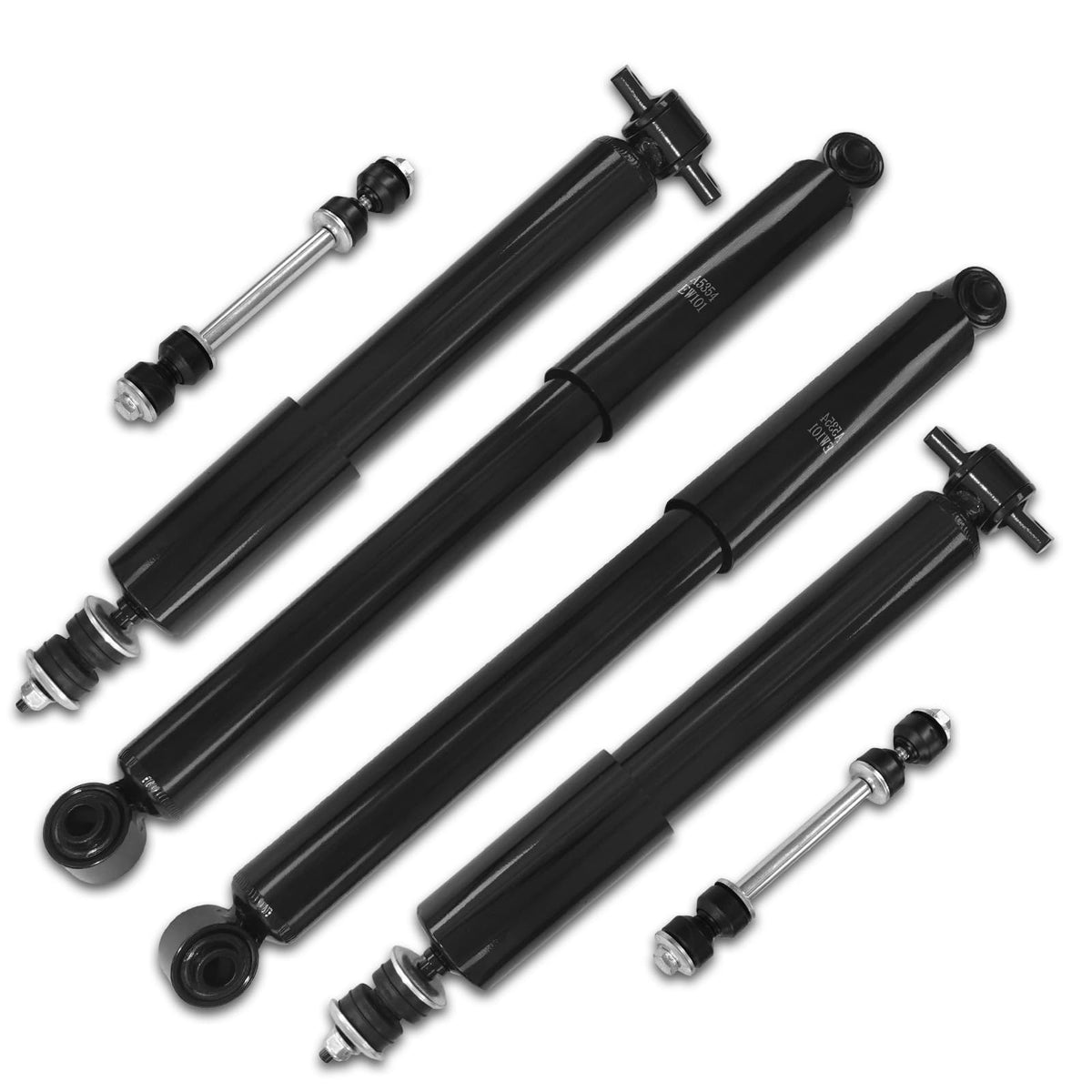 Frenzybro 6Pcs RWD Front Rear Shock Absorbers Assembly Sway Bars Kit