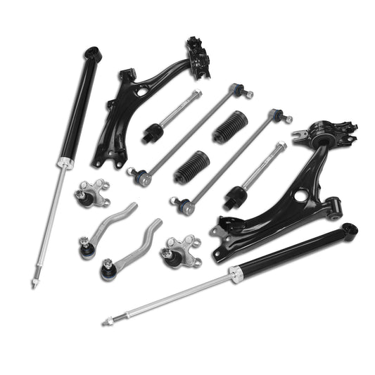 Frenzybro 14 Pcs Front Lower Control Arm Rear Shock Absorber Suspension Kit
