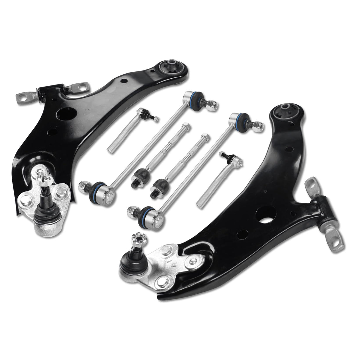 Frenzybro Front Lower Control Arm Suspension Kit Sway Bar Link Tie Rod End