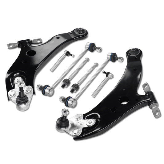 Frenzybro Front Lower Control Arm Suspension Kit Sway Bar Link Tie Rod End
