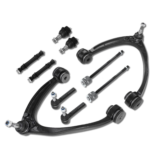 Frenzybro 10pcs Front Upper Control Arm Tie Rod & Ball Joint Suspension Kit