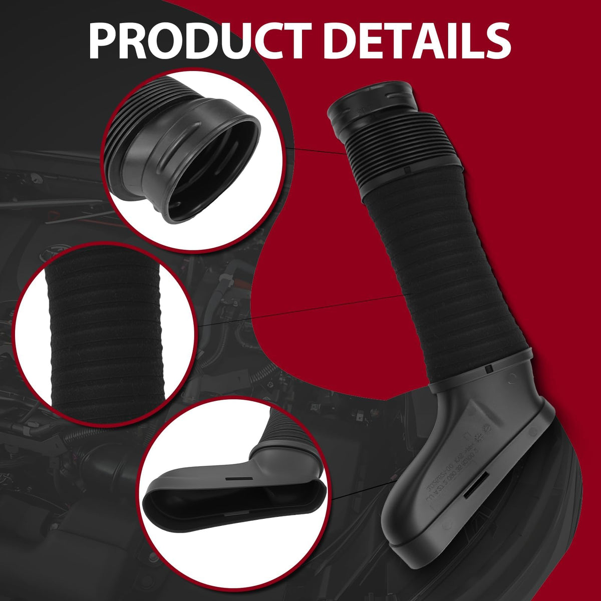 Frenzybro 2pcs Engine Air Cleaner Intake Hose 2720903582 2720903682 Compatible with Mercedes-Benz C300 2008-2012 C35 2008-201