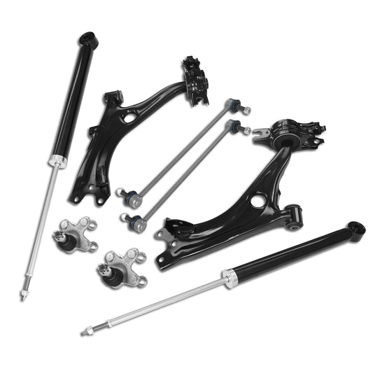 Frenzybro 8 Pcs Front Control Arm Rear Shock Absorber Suspension Kit
