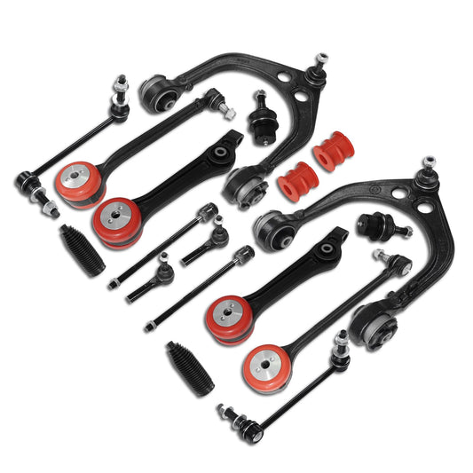 Frenzybro 18pcs Front Lower Control Arm Lower Ball Joint Bushings Sway Bar Tie Rod End Link Suspension Kit Compatible With 20