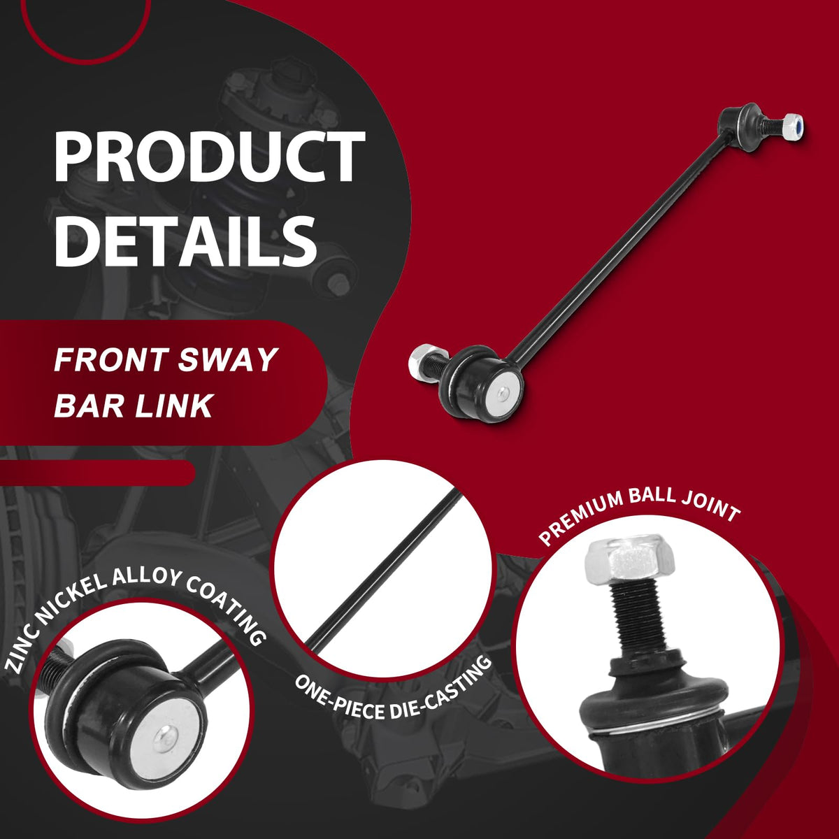 Frenzybro 12PCS Control Arm Front Suspension Kit with Ball Joint