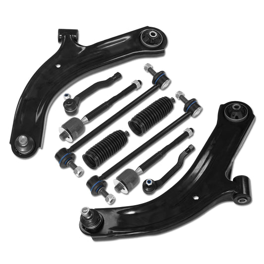 Frenzybro 10pcs Front Control Arm Sway Bar Tie Rod Boot Suspension Kit