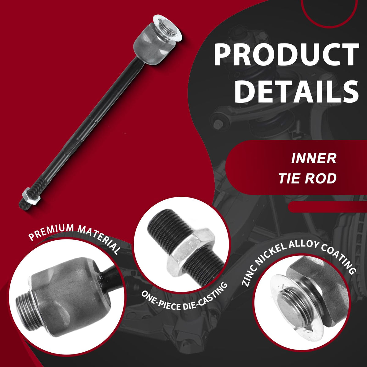 Frenzybro 10pcs Front Upper Control Arm Tie Rod Sway Bar Suspension Kit