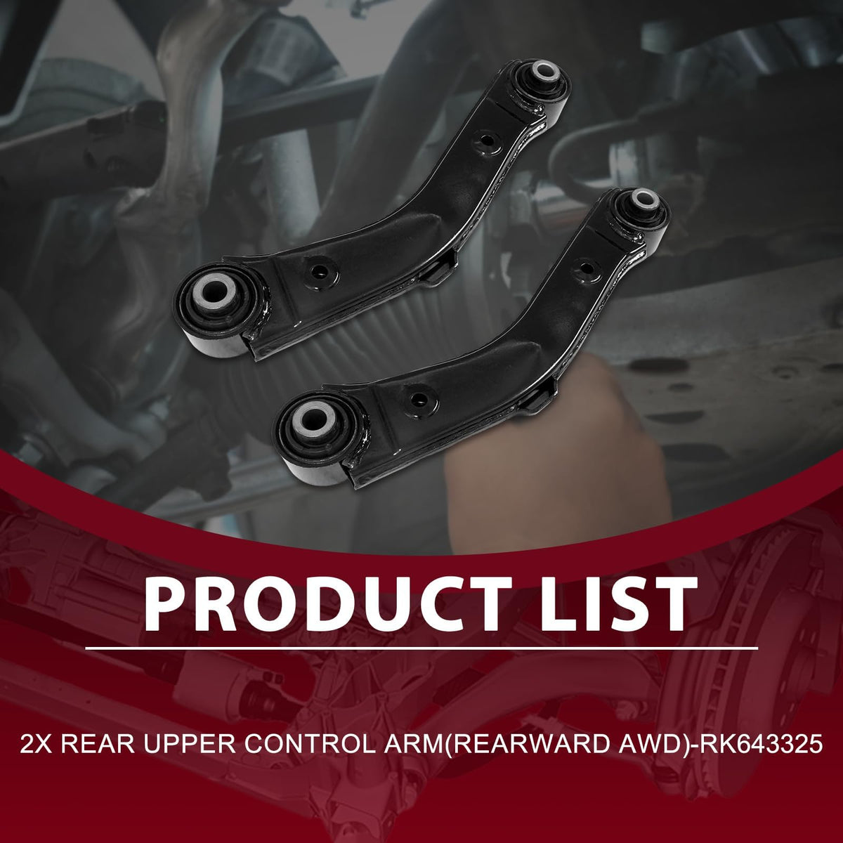 Frenzybro 2 Pcs Rear Upper Rearward Control Arm, AWD(All Wheel Drive) Only
