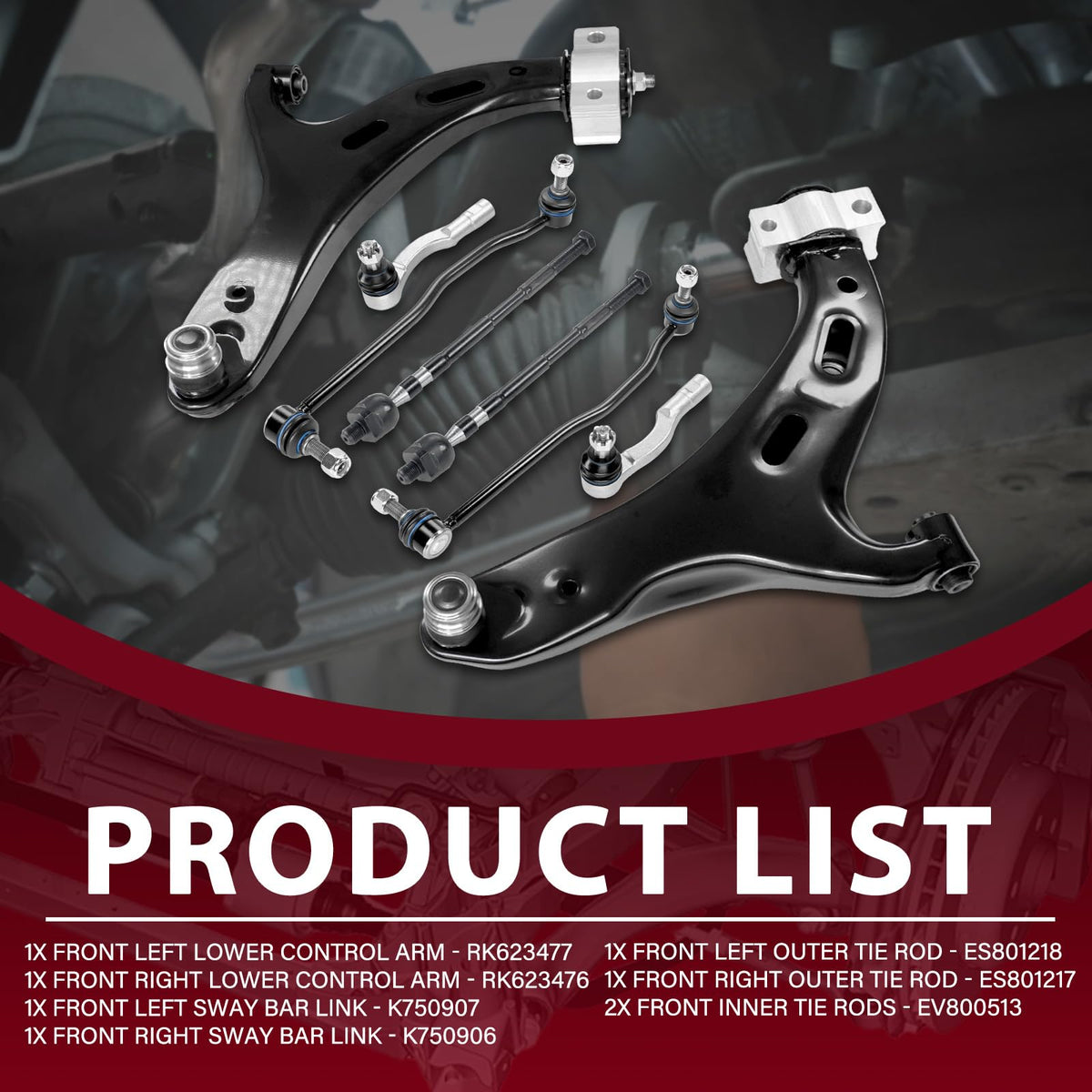 Frenzybro 10PCS Front Control Arms Kit Fits for Subaru Legacy 2015-2019