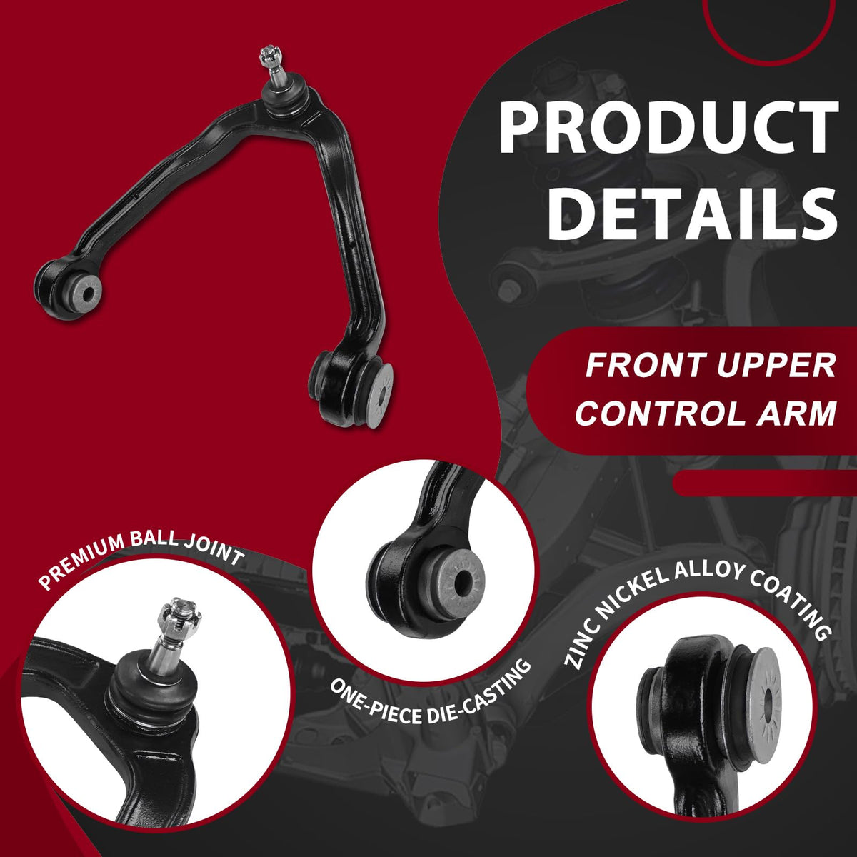 Frenzybro Front Upper Control Arm Suspension Kit Pitman Idler Arm