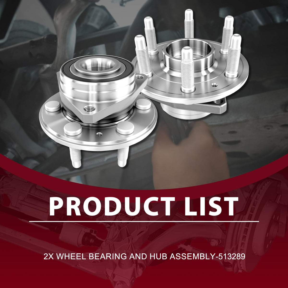 Frenzybro 2pcs Front or Rear Hub Assembly and Wheel Bearing Compatible with Cadillac SRX 2010-2016, 2011 SAAB 9-4X OEM#513289