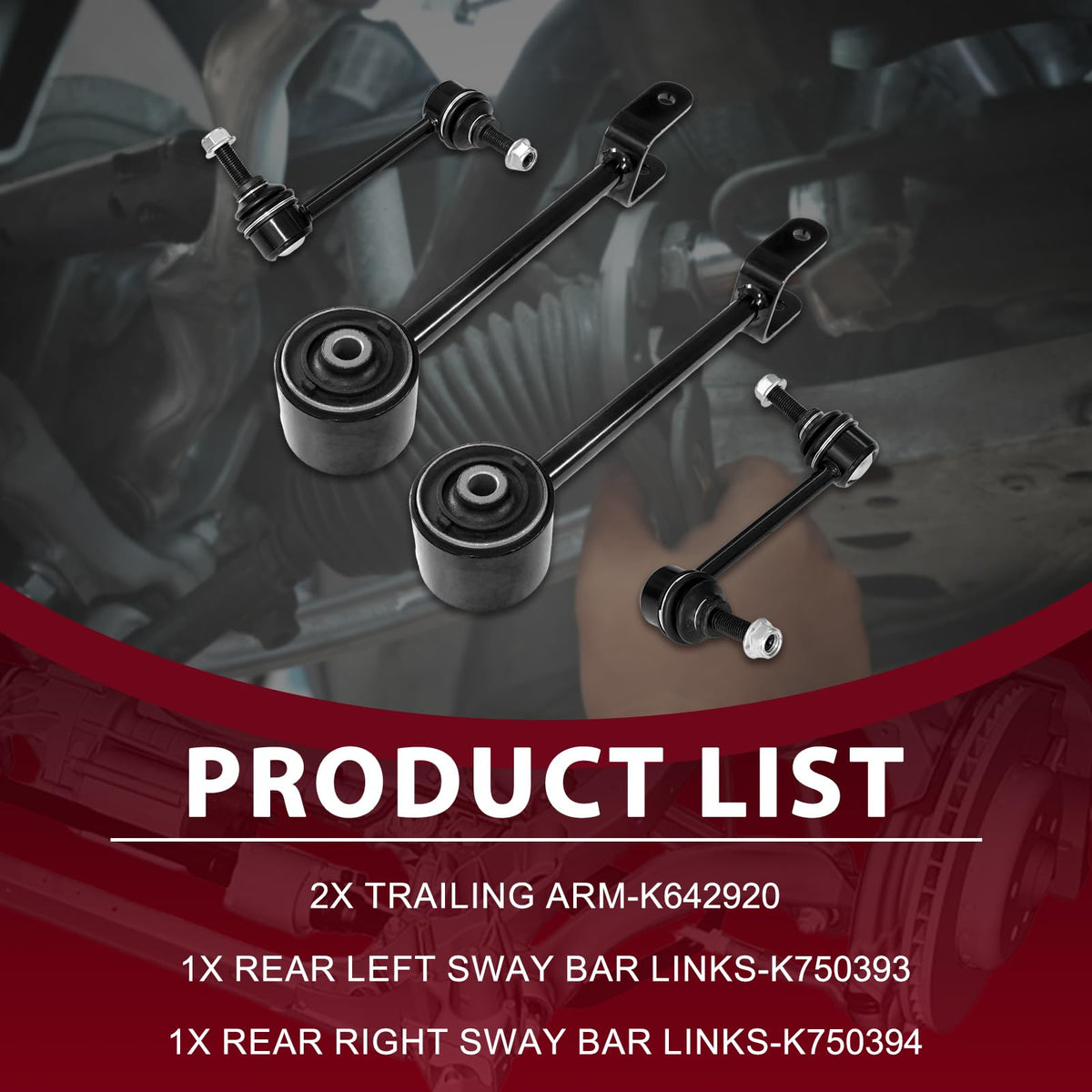 Frenzybro Rear Control Arm Rear Suspension Kit Fit for 2010-2018 Ford Flex/2010-2018 Taurus/2013-2018 Police Interceptor Seda