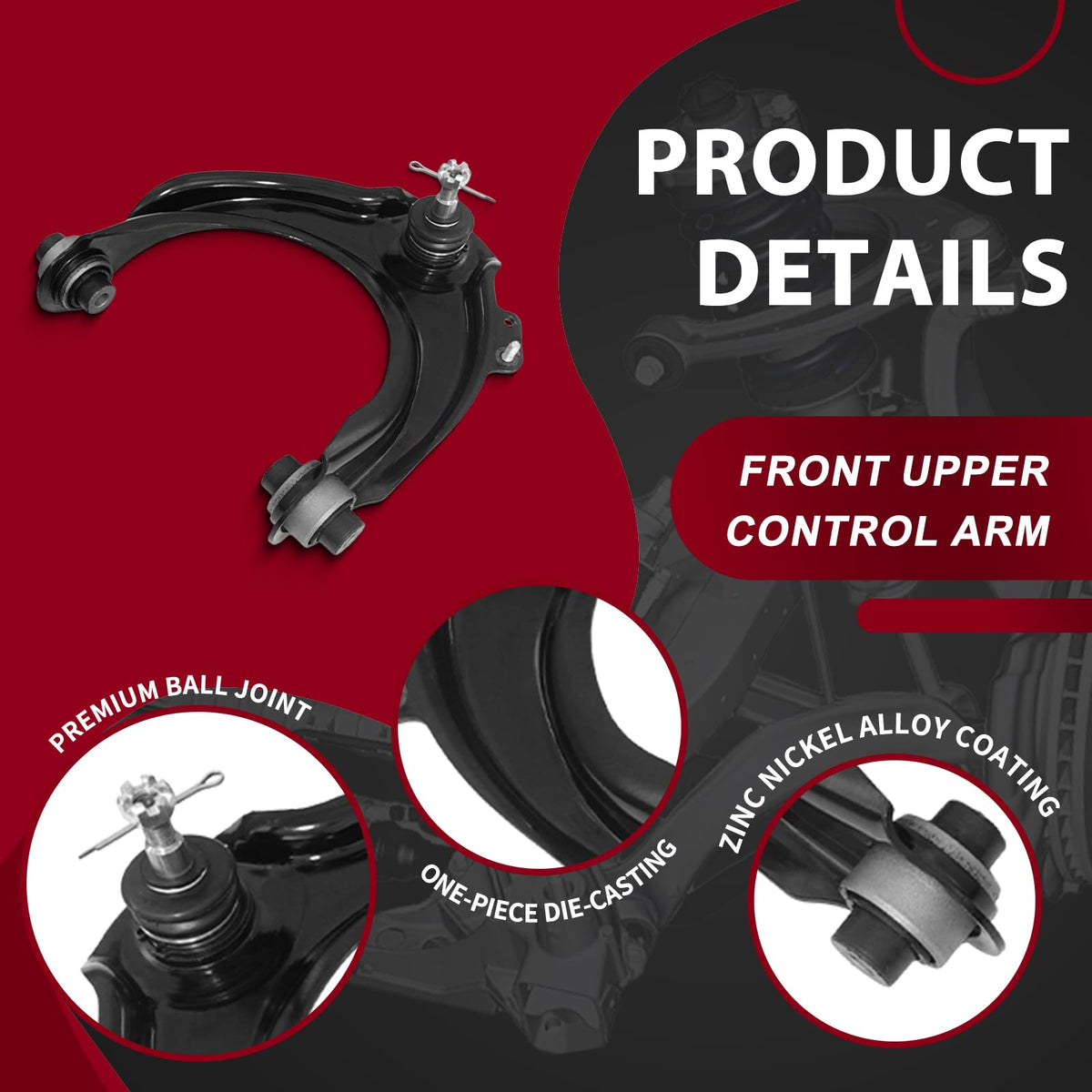 Frenzybro Front Upper Lower Control Arm Suspension Kit for 2004-06 Acura TL