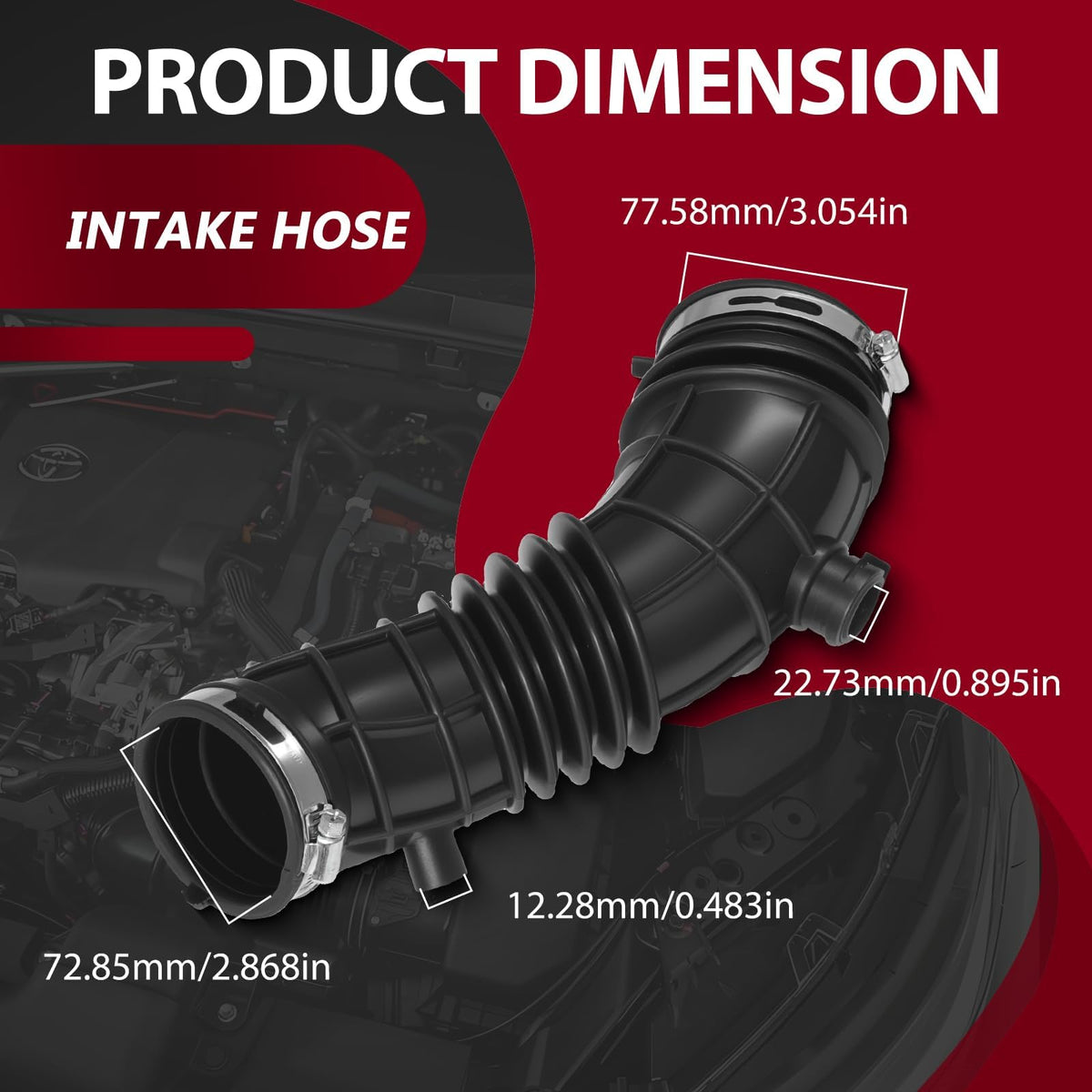 Frenzybro Engine Air Cleaner Intake Hose with Clamps 696052 Compatible with Honda Accord LX LX-P SE Sedan 2008 2009 2010 2011
