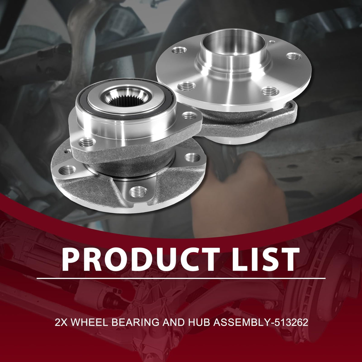 Frenzybro 2 Pcs Wheel Bearing Hub Assembly Set Compatible with 2006-2009 Volkswagen Rabbit, 2006 Golf, 2008 R32, 2006-2009 GT