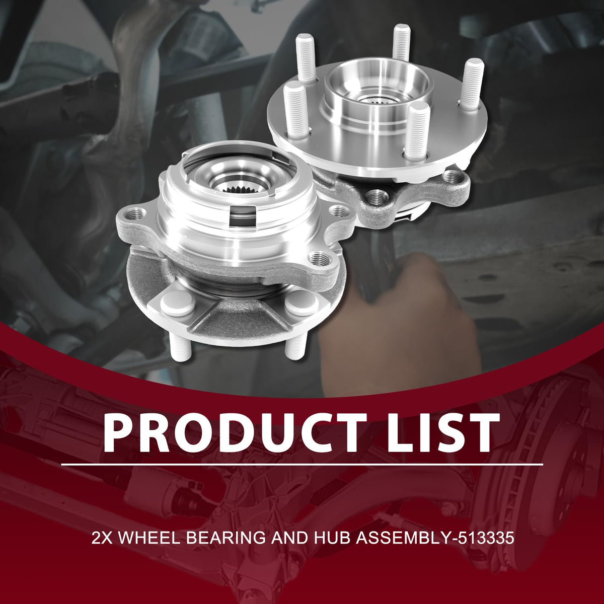 Frenzybro 2pcs Front Hub Assembly and Wheel Bearing Compatible with Infiniti FX35 FX45 FX50 G37 M35 M37 M45 M56 Q40 Q50 Q60 Q