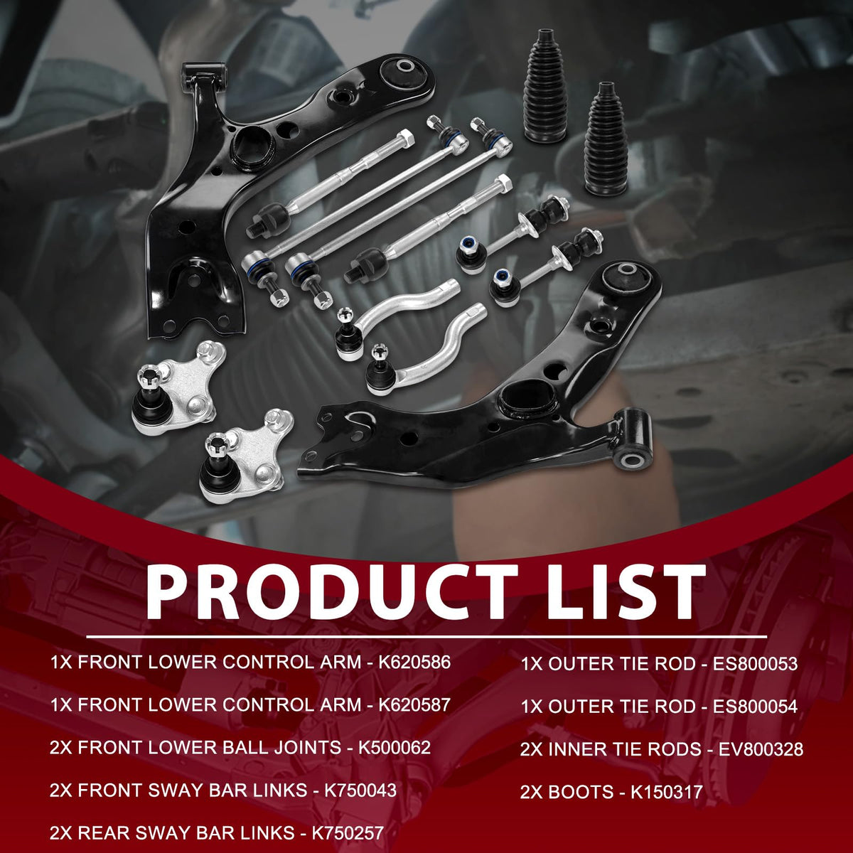 Frenzybro Front Lower Control Arm Suspension Kit for 2006-2018 Toyota RAV4