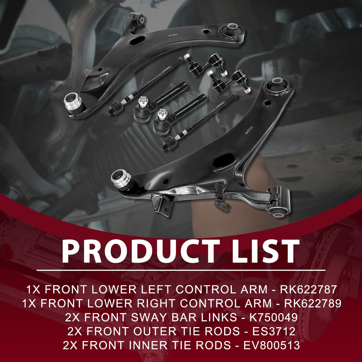 Frenzybro 10PCS Front Control Arms Kit Fits for Subaru forester 2009-2013