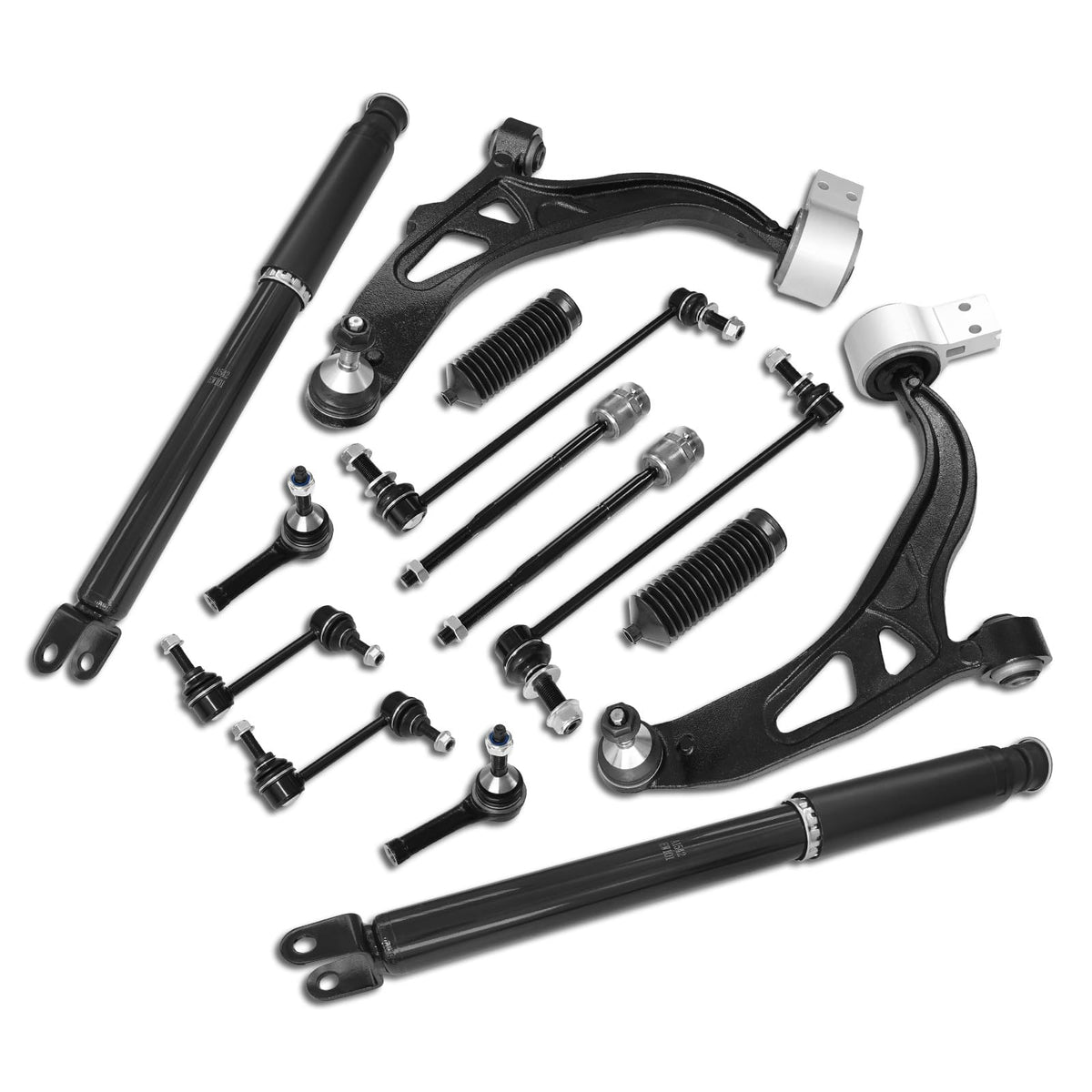 Frenzybro Front Lower Control Arm Suspension Kit with Rear Shock Absorber