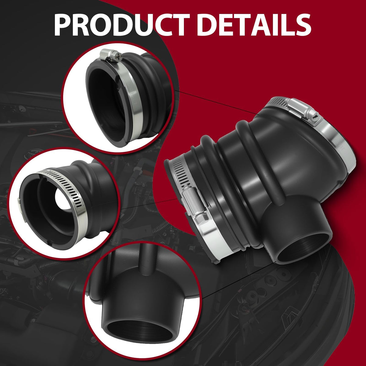 Frenzybro Engine Air Cleaner Intake Hose with Clamps 1788262020 Compatible with Toyota 4Runner 2000 2001 2002 3.4L V6 Replace
