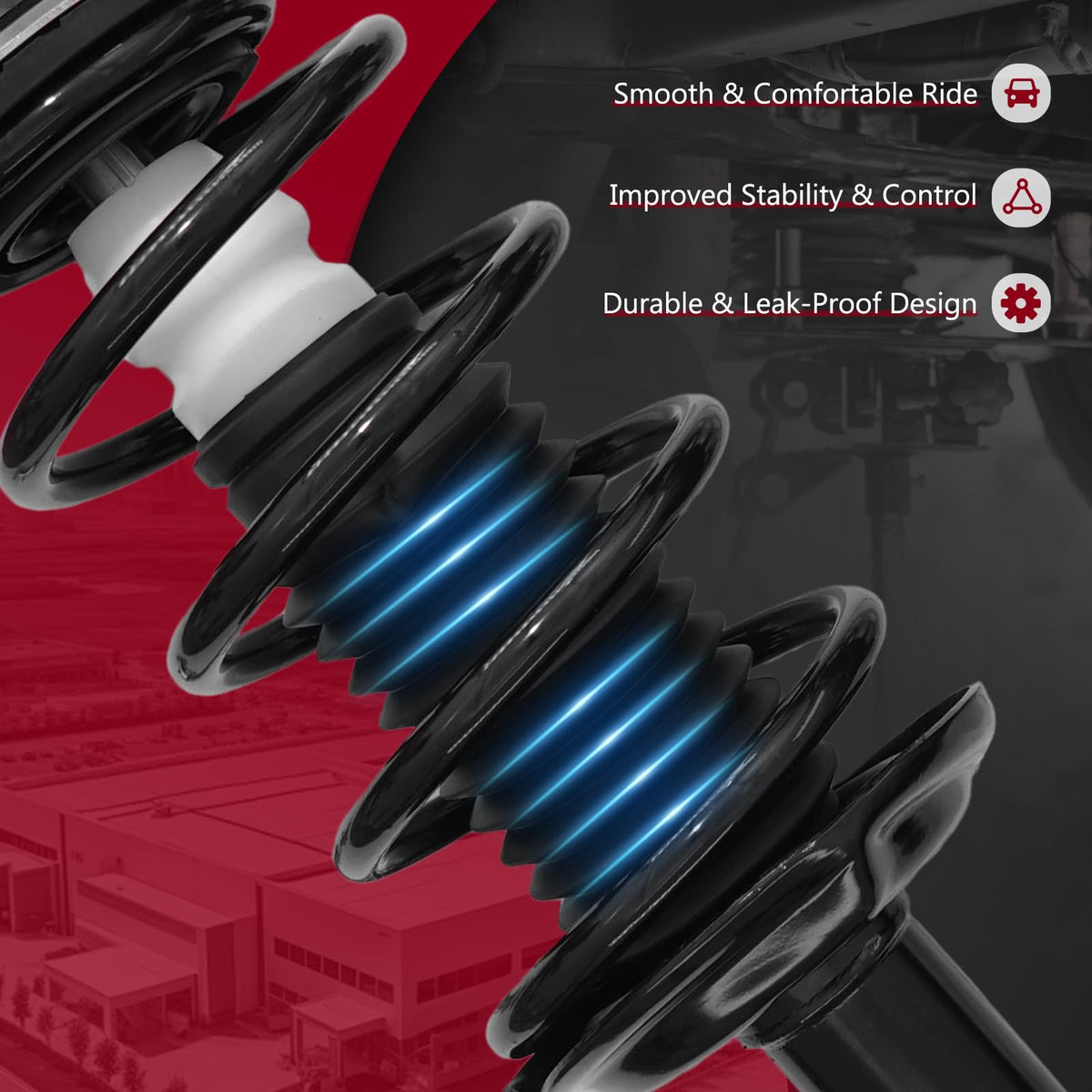 Frenzybro 4Pcs Struts w/Coil Spring Sway Bars Stabilizer End Link Kit