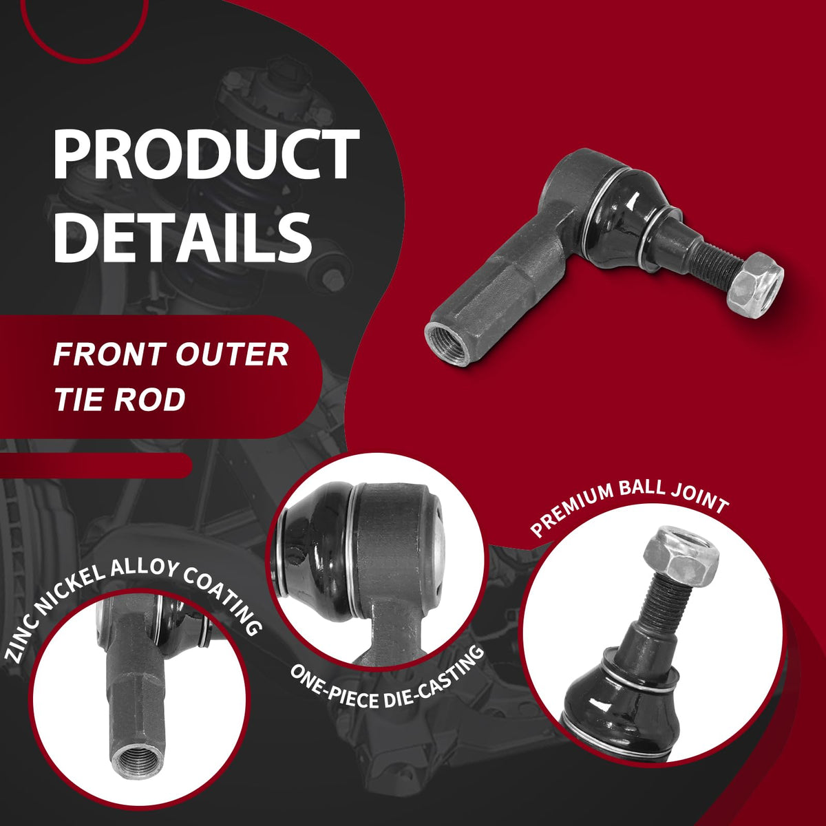 Frenzybro 12PCS Control Arm Front Suspension Kit with Ball Joint