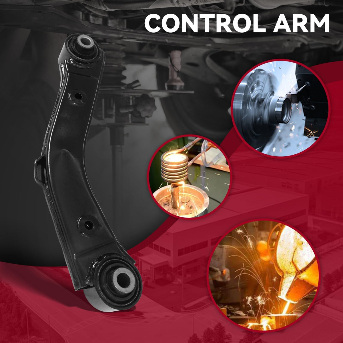 Frenzybro 2 Pcs Rear Upper Rearward Control Arm, AWD(All Wheel Drive) Only