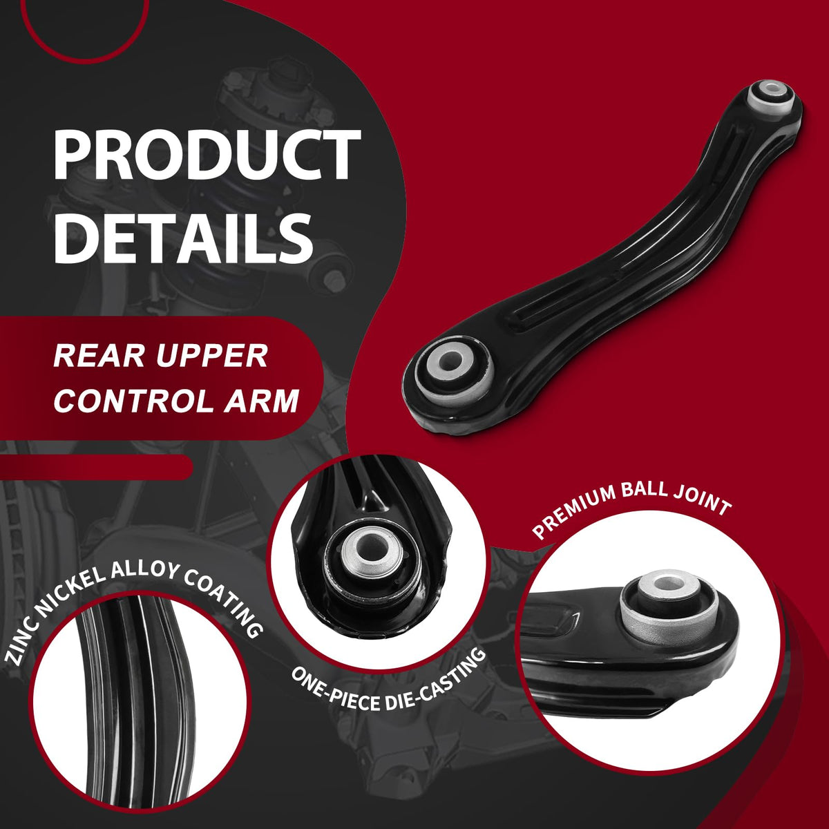 Frenzybro RK643147 Rear Left Upper Control Arm Fit for 11-22 Dodge Durango