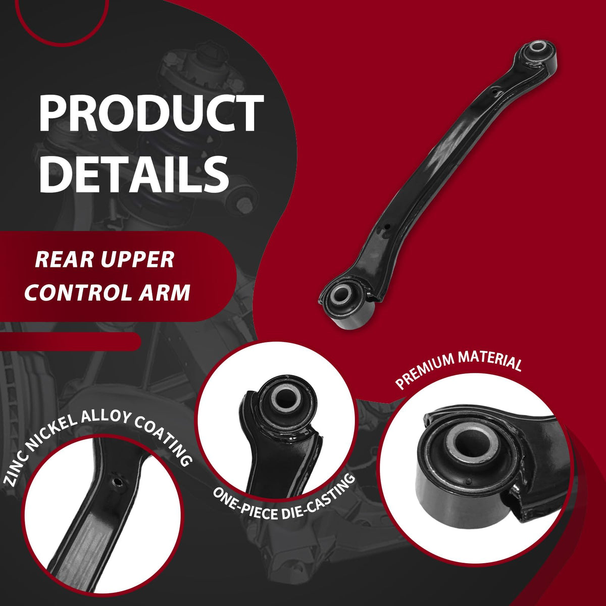 Frenzybro Rear Upper Lower Control Arm Suspension Kit Trailing Lateral Arm