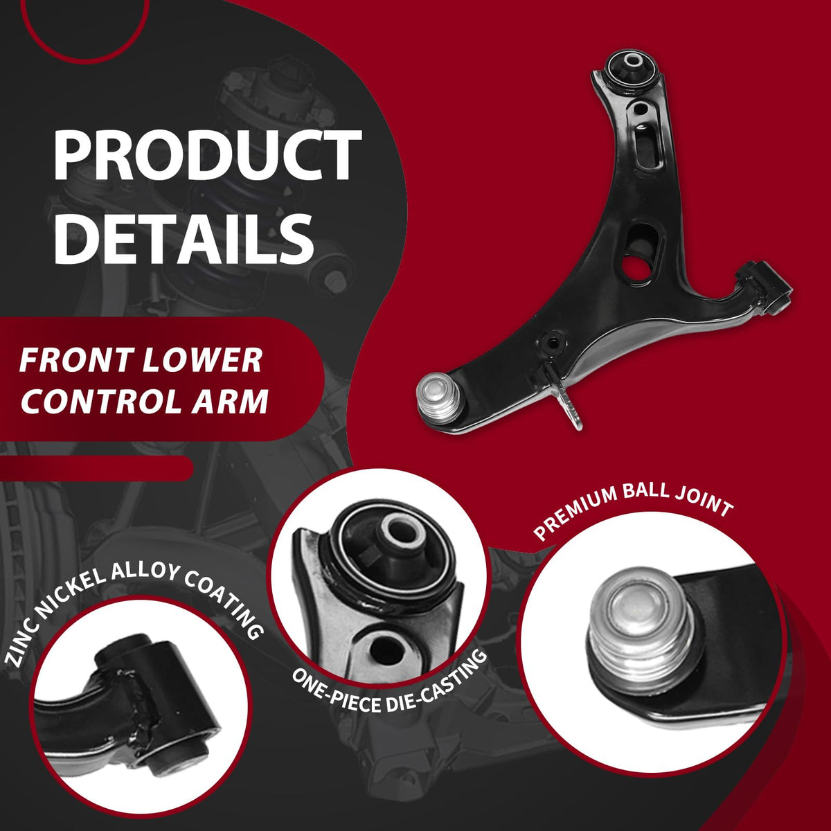 Frenzybro 6Pcs Control Arm Kit Fits for Subaru Legacy 2010-2014