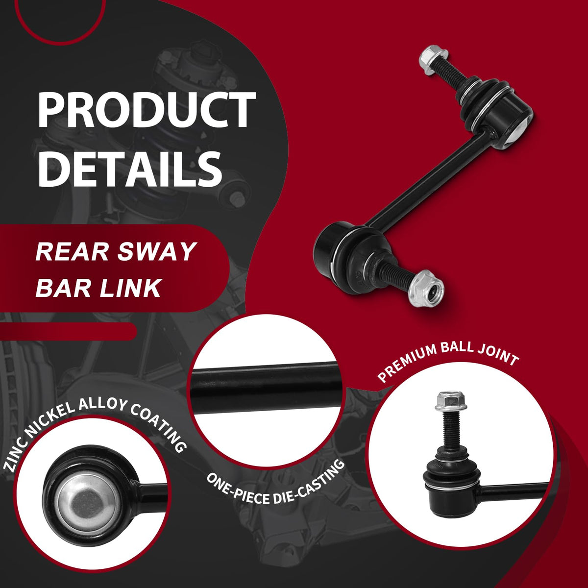 Frenzybro Rear Control Arm Rear Suspension Kit Fit for 2010-2018 Ford Flex/2010-2018 Taurus/2013-2018 Police Interceptor Seda