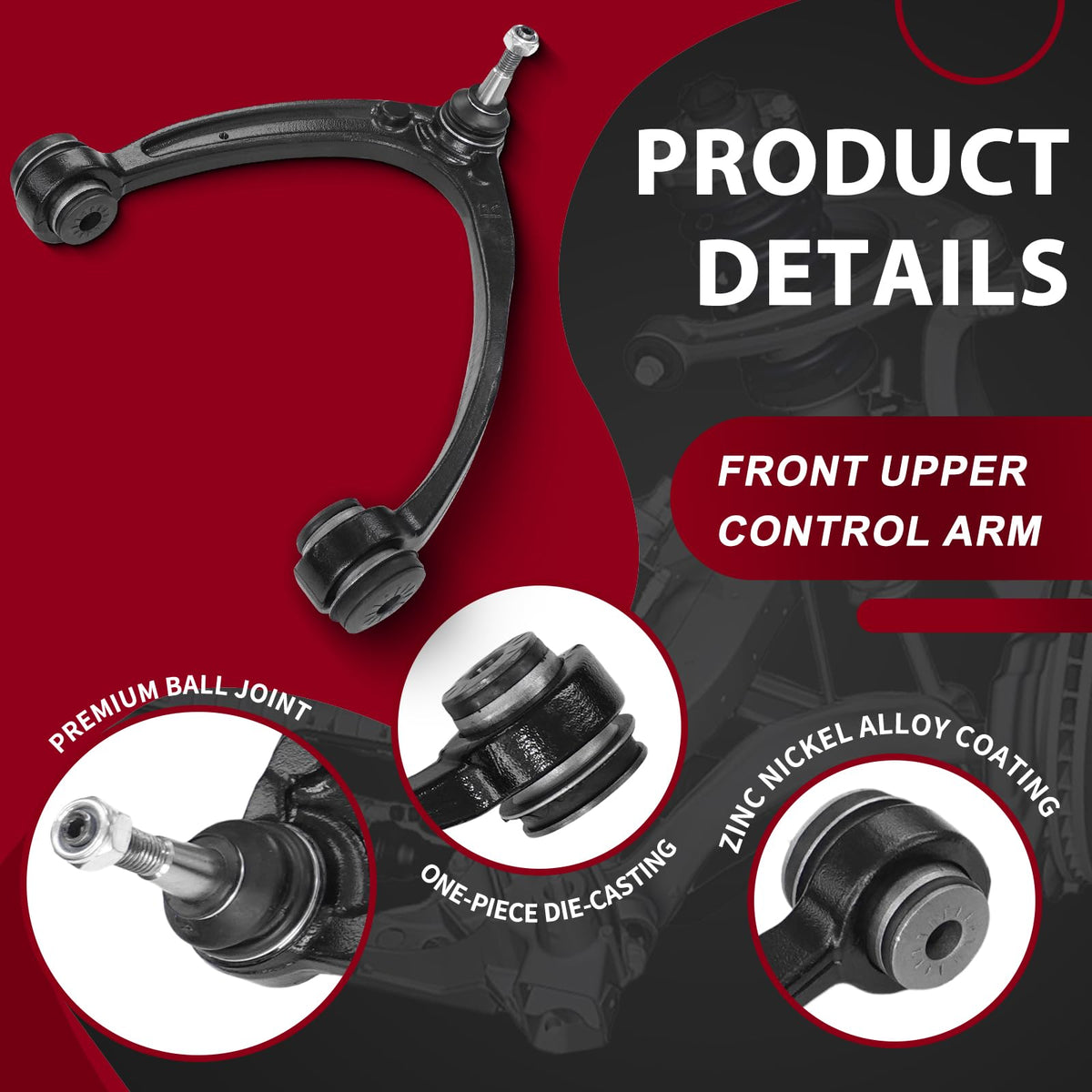 Frenzybro 10pcs Front Upper Control Arm Tie Rod & Ball Joint Suspension Kit