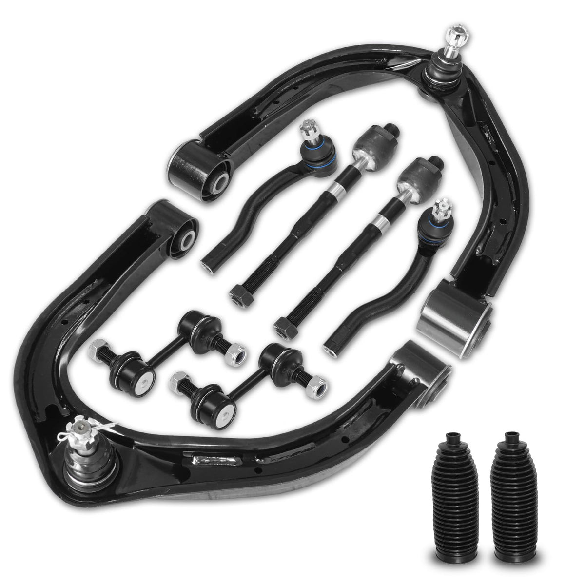 Frenzybro 10PCS Front Control Arm Suspension Fit for 2004-2015 Nissan Titan