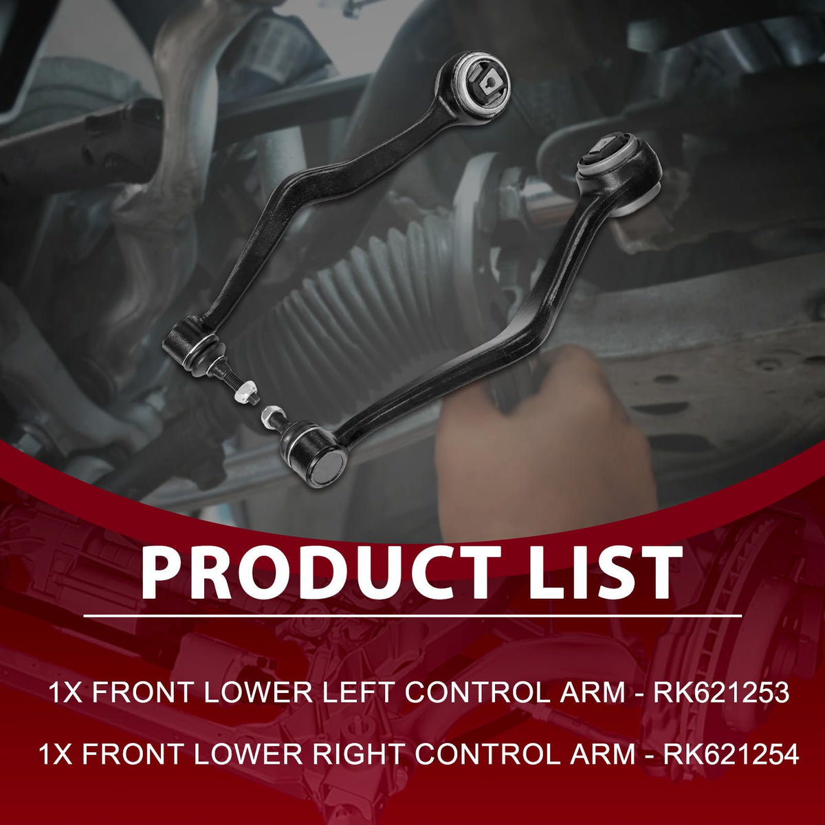 Frenzybro Front Lower Control Arm Kit 2Pcs RK621253 RK621254